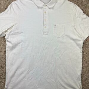 RLX Ralph Lauren Men's Golf Polo Shirt XL White Short Sleeve With Logos Cotton